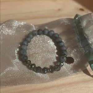 Elegant Gray Beaded Bracelet